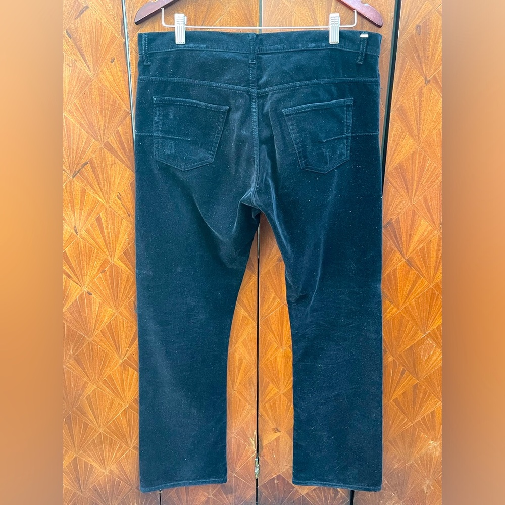 Dior Homme Black Velvet Bootcut Pants